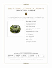 0.61 Ct. Yellowish Green Sapphire from Thailand Scan Report