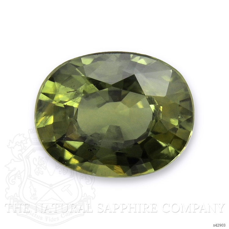 0.61 Ct. Yellowish Green Sapphire from Thailand