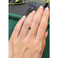 0.61 Ct. Yellowish Green Sapphire from Thailand Life Style