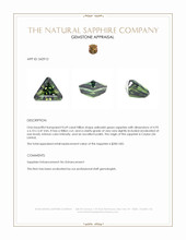 0.69 Ct. Yellowish Green Sapphire from Ceylon (Sri Lanka) Appraisal