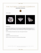 1.49 Ct. White Sapphire from Ceylon (Sri Lanka) Appraisal