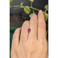1.38 Ct. Purplish Pink Sapphire from Ceylon (Sri Lanka) Life Style