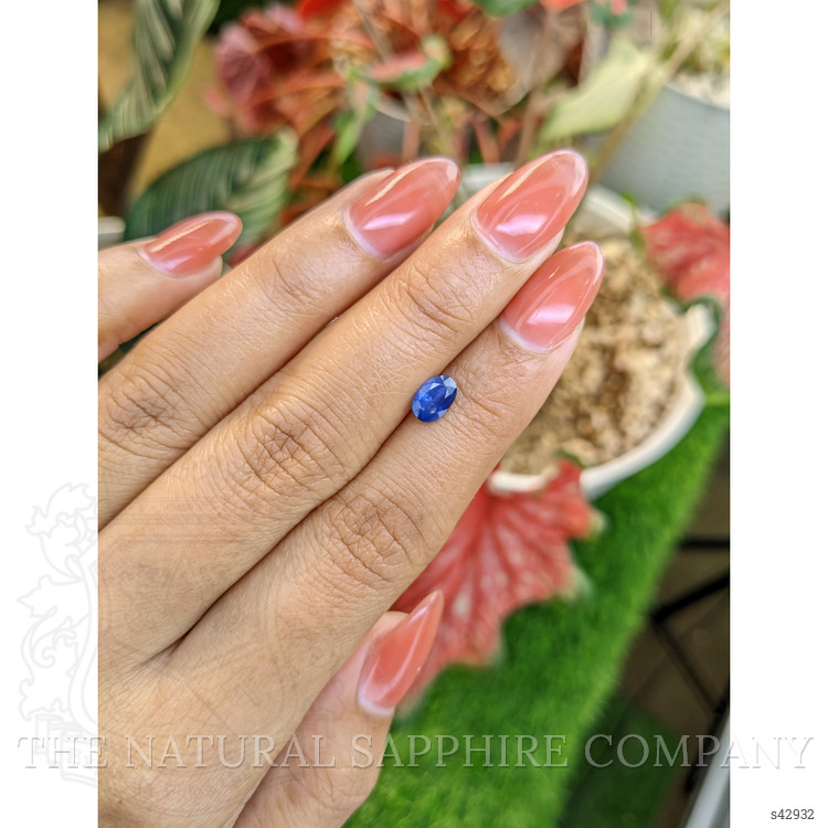 0.79 Ct. Blue Sapphire from Ceylon (Sri Lanka)