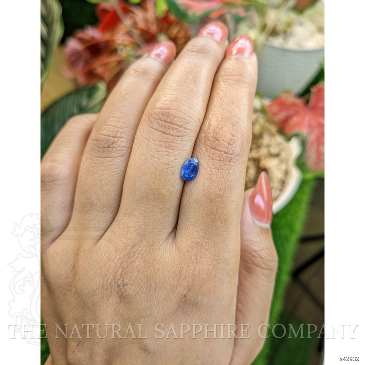 0.79 Ct. Blue Sapphire from Ceylon (Sri Lanka)