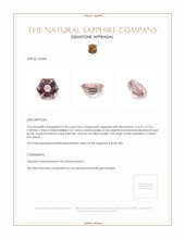 0.29 Ct. Pink Sapphire from Ceylon (Sri Lanka) Appraisal