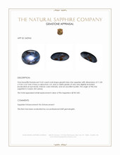 3.65 Ct. Greyish Blue Star Sapphire from Ceylon (Sri Lanka) Appraisal