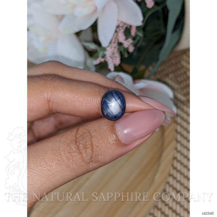 3.65 Ct. Greyish Blue Star Sapphire from Ceylon (Sri Lanka)