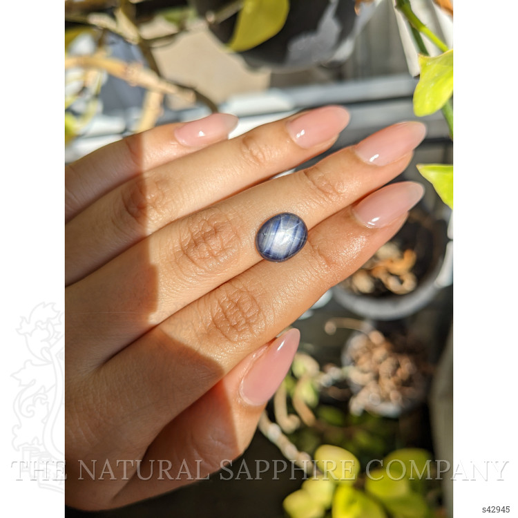3.65 Ct. Greyish Blue Star Sapphire from Ceylon (Sri Lanka)