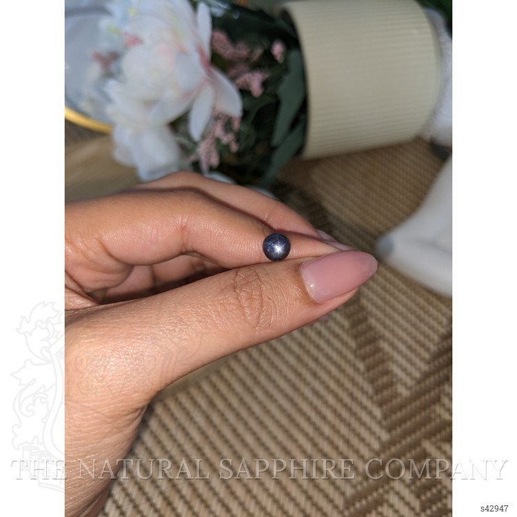 1.58 Ct. Greyish Blue Star Sapphire from Ceylon (Sri Lanka)