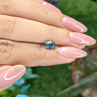 1.12 Ct. Bluish Green Sapphire from Africa Life Style