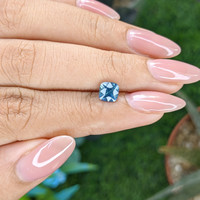 1.09 Ct. Greenish Blue Sapphire from Africa Life Style