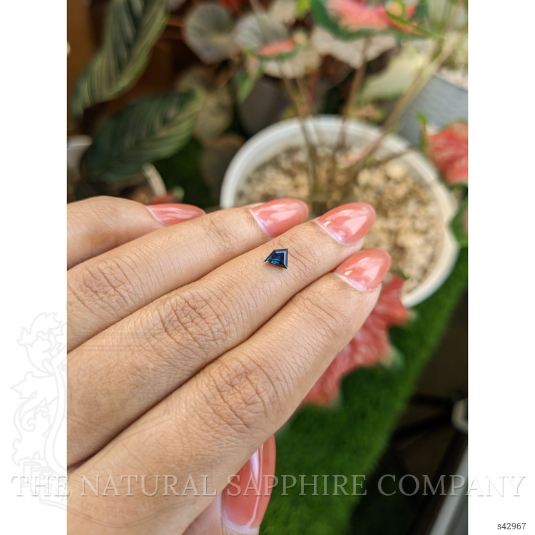 0.42 Ct. Greenish Blue Sapphire from Ceylon (Sri Lanka)