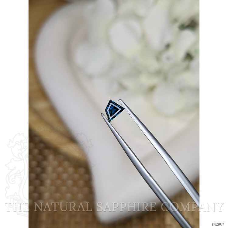 0.42 Ct. Greenish Blue Sapphire from Ceylon (Sri Lanka)