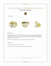 3.31 Ct. Yellow Sapphire from Ceylon (Sri Lanka) Appraisal