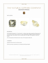1.07 Ct. Yellow Sapphire from Ceylon (Sri Lanka) Appraisal
