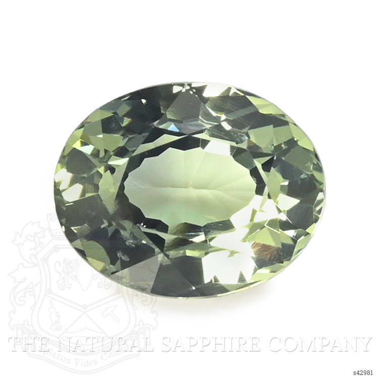 0.55 Ct. Yellowish Green Sapphire from Ceylon (Sri Lanka)