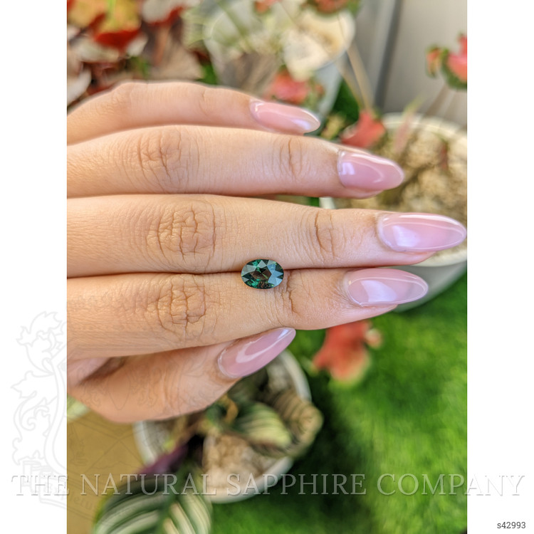 1.59 Ct. Bluish Green Sapphire from Ceylon (Sri Lanka)