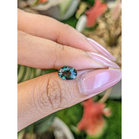 1.59 Ct. Bluish Green Sapphire from Ceylon (Sri Lanka) Life Style