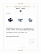 0.30 Ct. Bluish Grey Sapphire from Ceylon (Sri Lanka) Appraisal