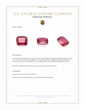 0.97 Ct. Reddish Pink Sapphire from Africa Appraisal