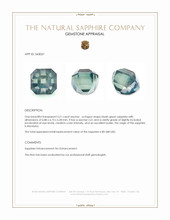 3.21 Ct. Bluish Green Sapphire from Montana Appraisal