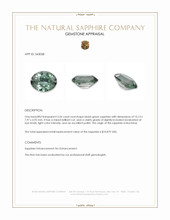 3.26 Ct. Bluish Green Sapphire from Montana Appraisal