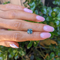 3.27 Ct. Greenish Blue Sapphire from Montana Life Style
