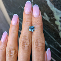 3.27 Ct. Greenish Blue Sapphire from Montana Life Style