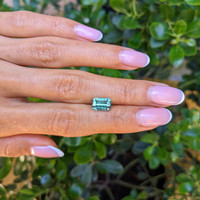 3.31 Ct. Bluish Green Sapphire from Montana Life Style