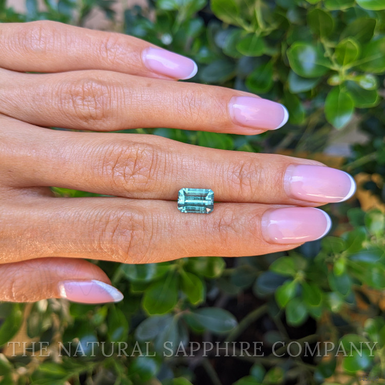 3.31 Ct. Bluish Green Sapphire from Montana