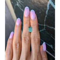3.31 Ct. Bluish Green Sapphire from Montana Life Style