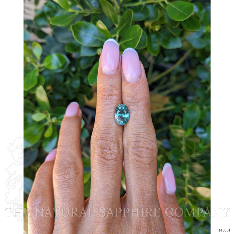 3.35 Ct. Bluish Green Sapphire from Montana