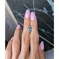 3.35 Ct. Bluish Green Sapphire from Montana Life Style