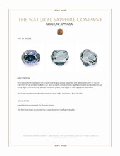 3.41 Ct. Purple Sapphire from Montana Appraisal