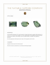 3.52 Ct. Bluish Green Sapphire from Montana Appraisal