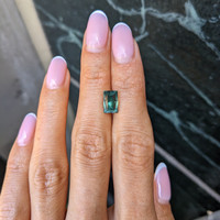 3.52 Ct. Bluish Green Sapphire from Montana Life Style