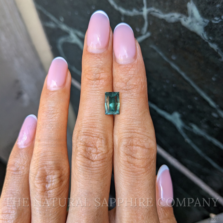 3.52 Ct. Bluish Green Sapphire from Montana