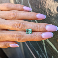 3.57 Ct. Yellowish Green Sapphire from Montana Life Style