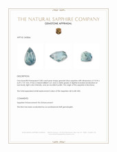 3.80 Ct. Greenish Blue Sapphire from Montana Appraisal