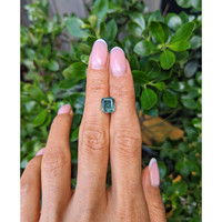4.21 Ct. Bluish Green Sapphire from Montana Life Style