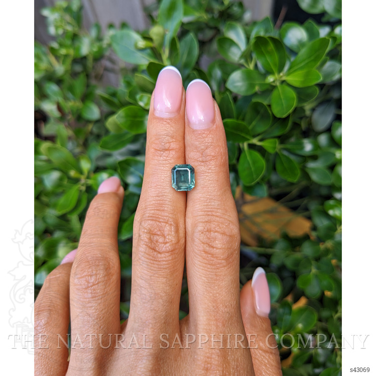 4.21 Ct. Bluish Green Sapphire from Montana