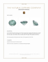 4.88 Ct. Greenish Blue Sapphire from Montana Appraisal