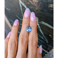 5.51 Ct. Greenish Blue Sapphire from Montana Life Style