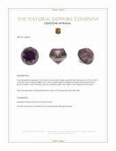 5.60 Ct. Purple Sapphire from Montana Appraisal