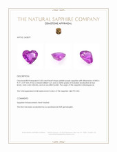 3.50 Ct. Pinkish Purple Sapphire from Madagascar Appraisal