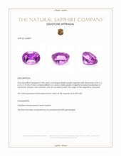 2.48 Ct. Pinkish Purple Sapphire from Tanzania Appraisal