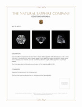 0.33 Ct. White Sapphire from Ceylon (Sri Lanka) Appraisal