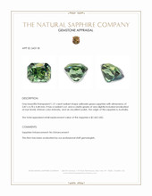 1.21 Ct. Yellowish Green Sapphire from Australia Appraisal