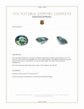 1.52 Ct. Bluish Green Sapphire from Madagascar Appraisal