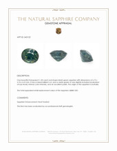 1.28 Ct. Bluish Green Sapphire from Australia Appraisal